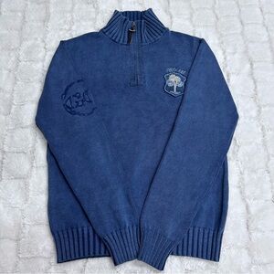 Gate One Men’s Knit‎ Blue Half Zipper Sweater Size M